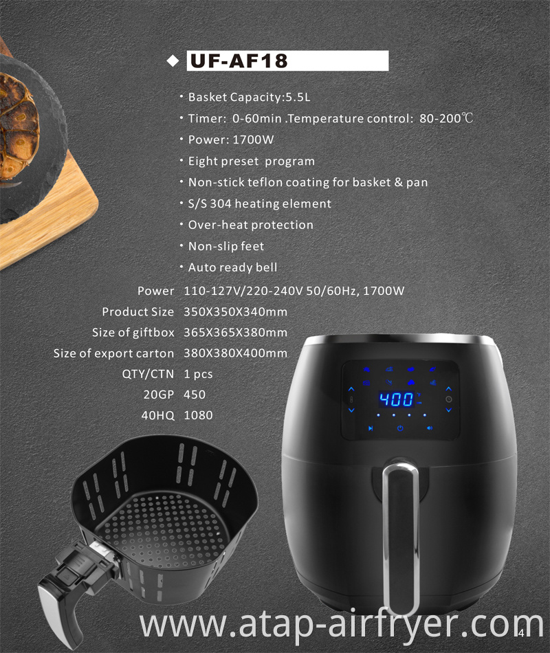 Oil-free air circulation fryer